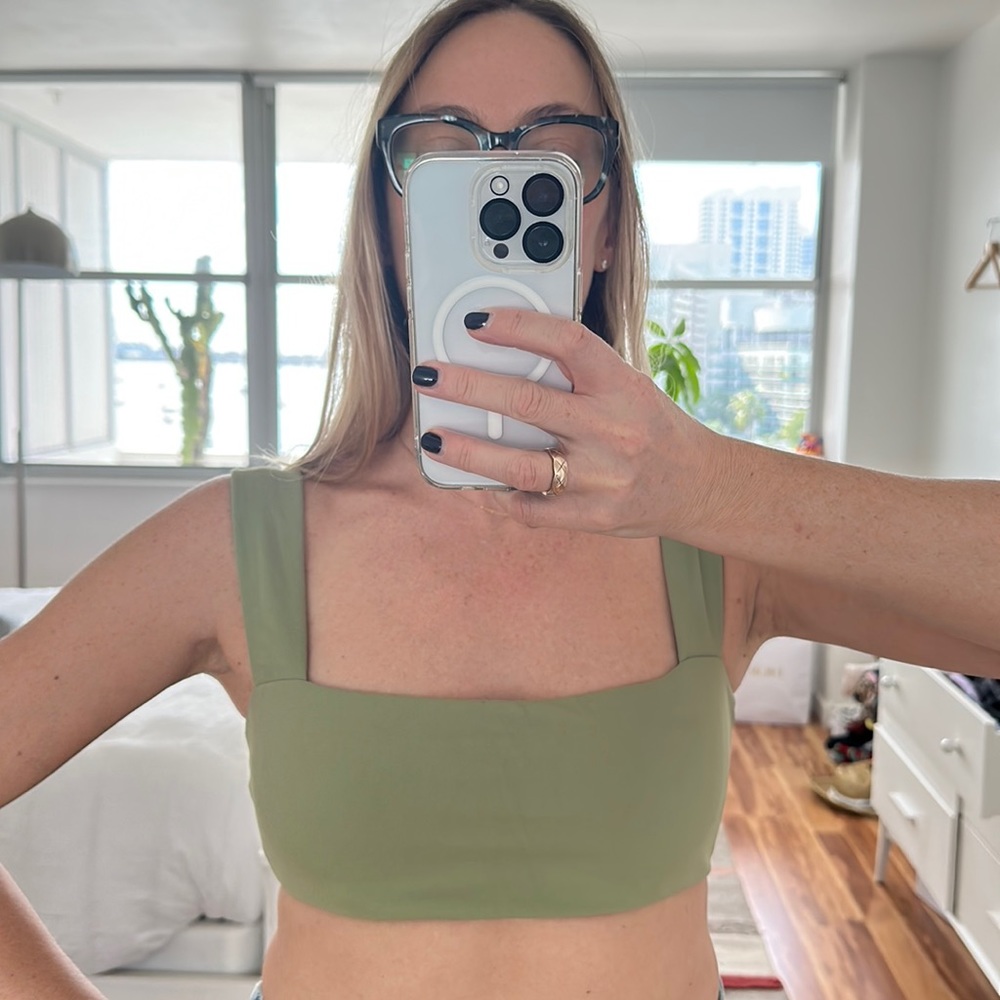 WeWoreWhat Bandeau minty green bandeau bra top. Size Medium.